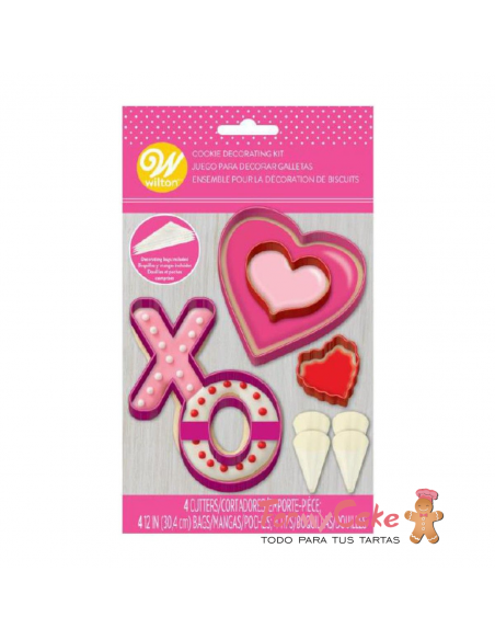 Juego Para Decorar Galletas San Valentin Wilton