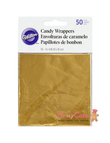Envoltorios Metalizados Oro 50ud  Wilton
