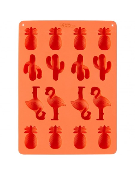 Molde Silicona Piña, Cactus y Flamenco Wilton