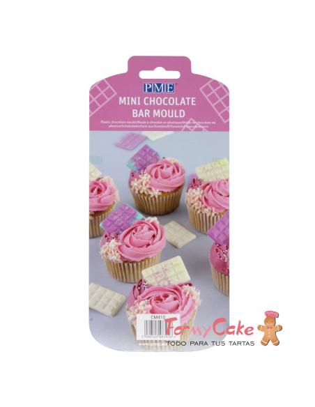 Molde Mini Tableta Chocolate 12 cav. PME