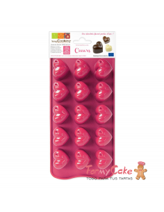 Molde Silicona Bombones Corazones Scrapcooking