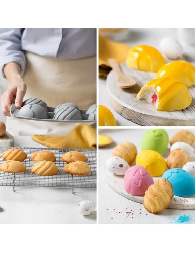 Molde De Silicona Huevo Pascua 6 Cavidades Decora