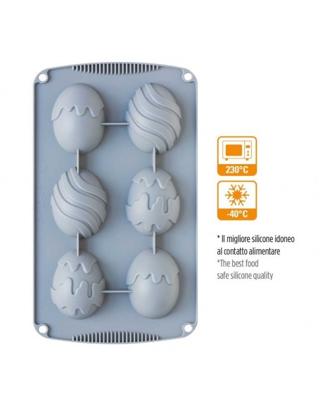 Molde De Silicona Huevo Pascua 6 Cavidades Decora