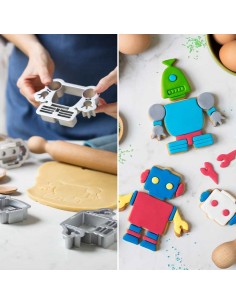 Kit 4 Cortadores De Robot Decora 2