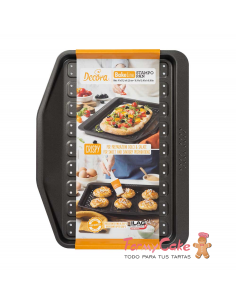 Placa Antihaderente Crisp&Fry 41x31,5x2,5cm Decora