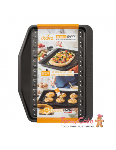 Placa Antihaderente Crisp&Fry 41x31,5x2,5cm Decora