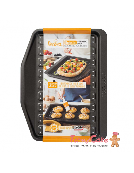 Placa Antihaderente Crisp&Fry 41x31,5x2,5cm Decora