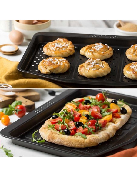 Placa Antihaderente Crisp&Fry 41x31,5x2,5cm Decora