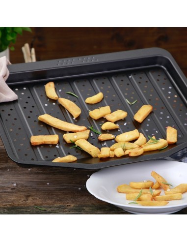 Placa Antihaderente Crisp&Fry 41x31,5x2,5cm Decora