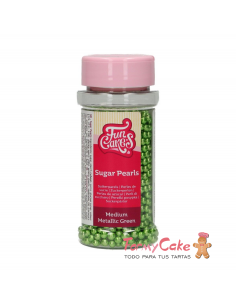 Perlas Verdes Metalizadas 80gr Funcakes