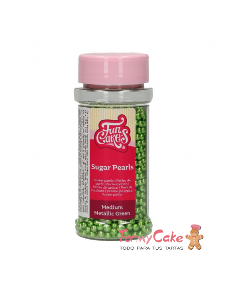 Perlas Verdes Metalizadas 80gr Funcakes