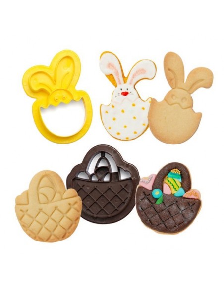 Kit 2 Cortadores Cesta y Conejito Decora
