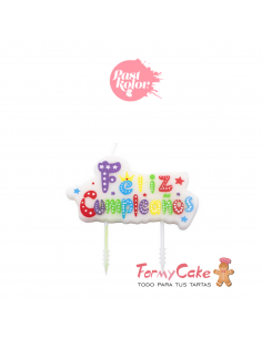 Vela Feliz Cumpleaños Pastkolor