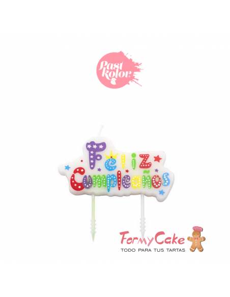 Vela Feliz Cumpleaños Pastkolor