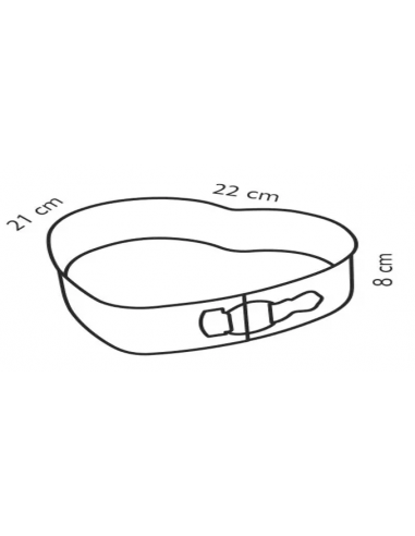 Molde Metal Corazón Desmoldable 11cm Tescoma