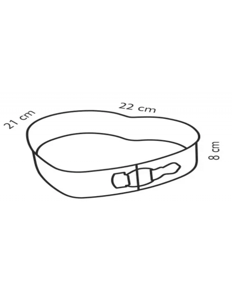 Molde Metal Corazón Desmoldable 11cm Tescoma