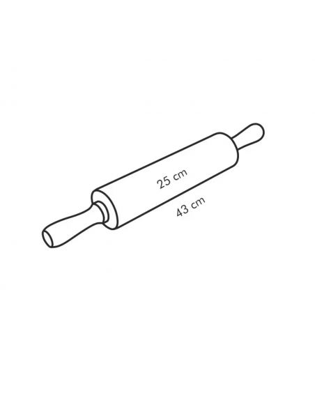 Rodillo Acero Inoxidable 25cm Diam: 6cm Tescoma