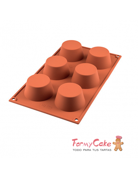 Molde Silicona Muffin 6 cav. Silikomart