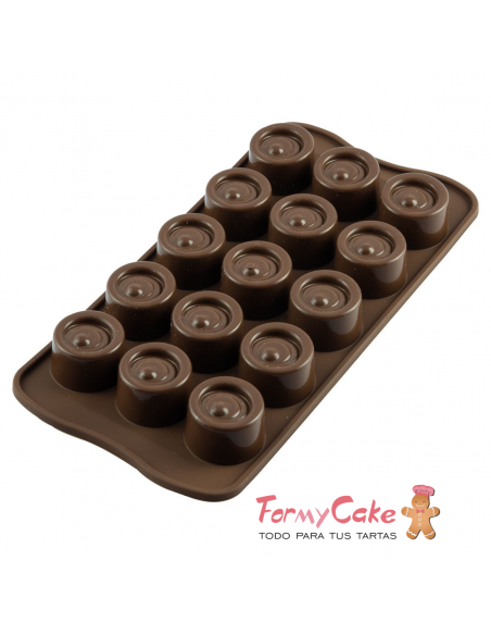 Molde Silicona Bombones Vertigo Silikomart