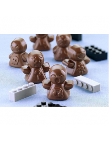 Molde Silicona Bombones Caritas Silikomart