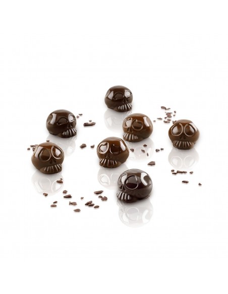 Molde Silicona Bombones Calavera Silikomart