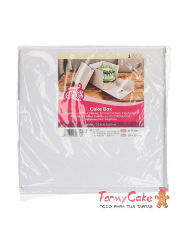 Caja Blanca para Tartas 25,5x25,5x25cm Funcakes