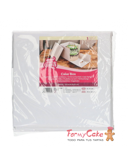 Caja Blanca para Tartas 25,5x25,5x25cm Funcakes