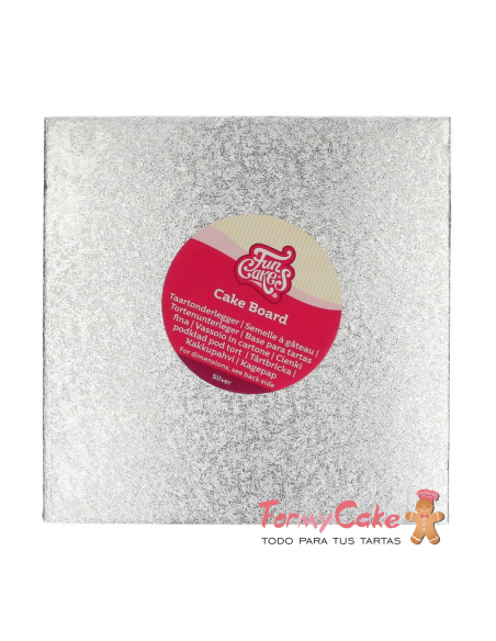 Base Cuadrada para Tartas 35cm Espesor 3mm Funcakes
