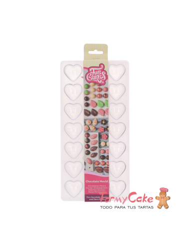 Molde de Bombones Corazones Funcakes