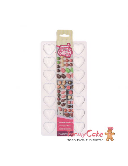 Molde de Bombones Corazones Funcakes