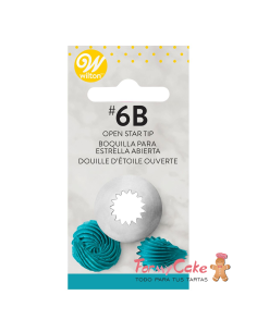 Boquilla Estrella Abierta 6B Wilton