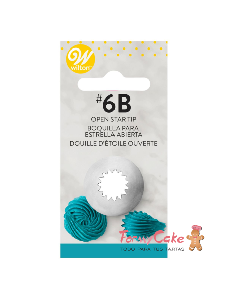 Boquilla Estrella Abierta 6B Wilton