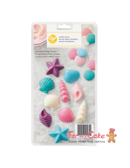 Molde Para Bombones Conchas Del Mar Wilton