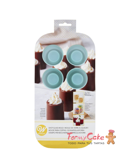 Molde De  Silicona Para Vasos Redondos , 8 Vasitos, Wilton