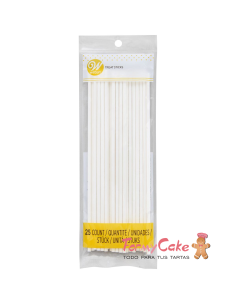 Palitos Lollipops 20cm 25ud Wilton