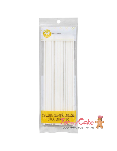 Palitos Lollipops 20cm 25ud Wilton