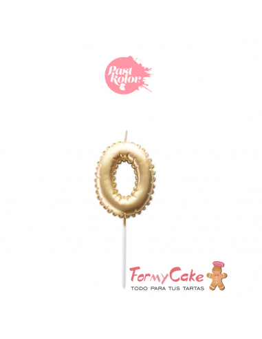 Vela Dorada Globo Número 0 Pastkolor