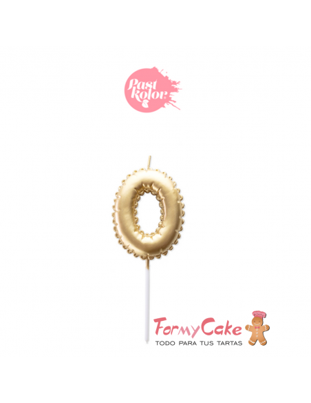 Vela Dorada Globo Número 0 Pastkolor