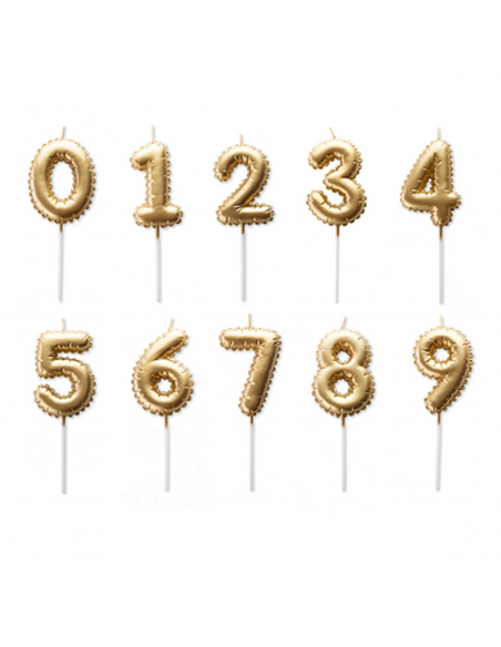 Vela Dorada Globo Número 0 Pastkolor