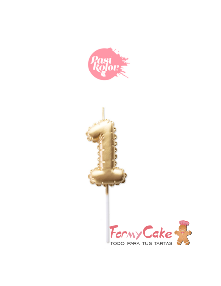 Vela Dorada Globo Número 1 Pastkolor