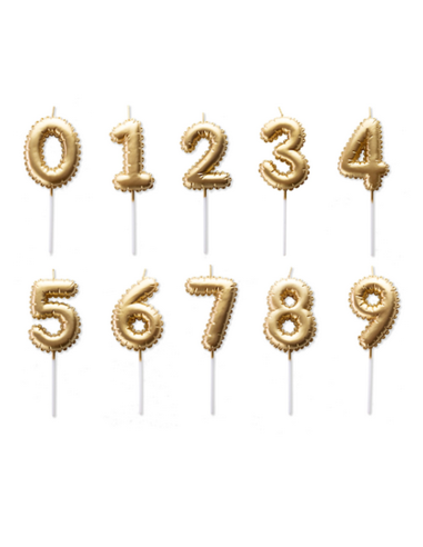 Vela Dorada Globo Número 4 Pastkolor