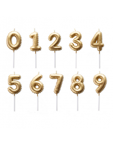 Vela Dorada Globo Número 6 Pastkolor