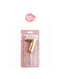 Vela Dorada Globo Número 7 Pastkolor 2