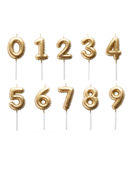 Vela Dorada Globo Número 9 Pastkolor