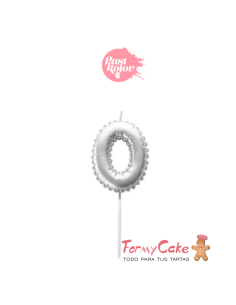 Vela Plata Globo Número 0 Pastkolor