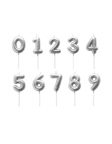 Vela Plata Globo Número 1 Pastkolor