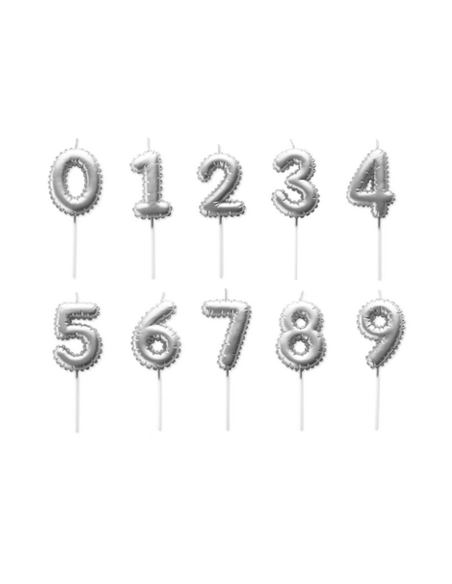 Vela Plata Globo Número 5 Pastkolor