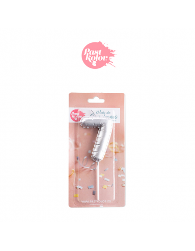 Vela Plata Globo Número 7 Pastkolor