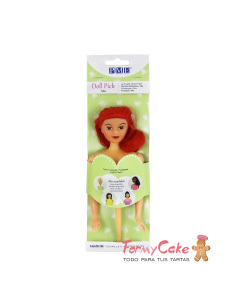 Muñeca Pelirroja para Tartas PME