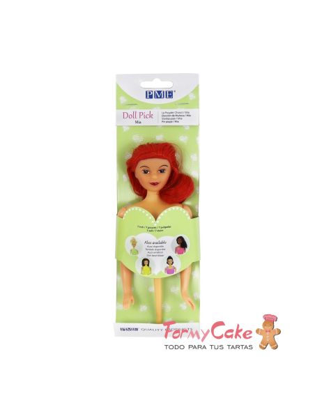 Muñeca Pelirroja para Tartas PME